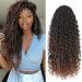 Goddess Locs Crochet Hair 6 Packs 22 Inch Curly Faux Locs Crochet Hair for Black Women Crochet Pre Looped Curly Hair Boho Hippie Locs Synthetic Braiding Hair Extension (22 inch 6 Packs T-30) 22 Inch (Pack of 6) 1B/30