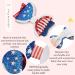 6PCS 4th of July Glitter Hair Bows Clips - Patriotic Stars and Stripes Barrette Alligator Clips Girls Accessories - Buy Online on GoSupps.com