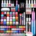 Saviland Dipping Powder Nails Set - 30farben Dipping Powder 10g Dipping Powder Starter Kit with electric nail miller Base & Top Coat/Activator/Brush Saver DIP POWDER NAGE SET for Nail Art Design Colorful