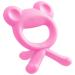 Baby Silicone Teething Ring - From 3 Months - Promotes Sense of Touch and Sight (Pink)