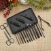 Dinghaole Professional Manicure Set Nail Clippers 18 Pieces Stainless Steel Nail Care Tools with Black PU Leather Bag Suitable for Thick Nails Portable for Travel and Home Use - Buy Online on GoSupps.com