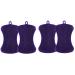 Clisted Larger Size Silicone Sponge for Dishes Washing Kitchen Gadgets Double Sided Silicone Sponge Brush ( 4 PCS)