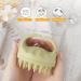 Sndyi Silicone Scalp Massage Brush - Reduce Dandruff & Stimulate Hair Growth | Wet & Dry Use | Light Yellow - Buy Online on GoSupps.com