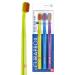 Curaprox toothbrush set CS 5460-3-Pack Ultra Soft Hand toothbrush for adults 5460 with super soft cure bristles-green blue purple