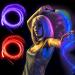 2 Pack LED Fiber Optic Whips 6ft Dance Space Whip Lights 360 Degree Swivel Pixel Whip Toys Bright Light Color Effect Mode Whips for Raves Light up Party Concerts Light Shows EDM Festivals Carnival