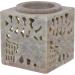 GURU Indian Fragrance Lamp - Essential Oil Diffuser & Tealight Holder | Cream White Bacon Stone Cube Elephant | 7.5x7.5x7.5 cm | Perfect for Aromatherapy & Home Fragrance - Buy Online on GoSupps.com