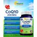 High Absorption CoQ10 200mg Capsules - Vegan Coenzyme Q10 Supplement for Extra Antioxidant Support - Buy Online on GoSupps.com