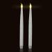 FURORA LIGHTING Silver Taper Candles Centerpieces Decor Candles Flameless LED Candle Lights with 6/18 Timer Pack of 2 (Battery Operated) Silver 11.5" Pack of 2