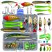 UperUper Fishing Lures Kit Set, Baits Tackle Including Crankbaits, Topwater Lures, Spinnerbaits, Worms, Jigs, Hooks, Tackle Box and More Fishing Gear Lures for Bass Trout 30Pcs Fishing Lures Kit