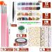 Teenitor Nail Art Kit with Glitter, Stickers, Brushes, Dotting Tool, Gems, Striping Tape - Perfect for Beginners - Buy Online on GoSupps.com