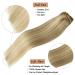 Honsoo Real Human Hair Clip In Balayage Hair Extensions | 15 Inch Mixed Bleach Blonde | 7pcs 70g Straight Silky Blonde Extensions for Women - Buy Online on GoSupps.com