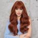 Haircube Auburn Wig | Long Wavy Synthetic Women's Wig | Heat-Resistant Everyday Use | Neat Chestnut Brown Style - Buy Online on GoSupps.com
