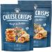 John Wm. Macy's CheeseCrisps | Asiago & Cheddar | Twice Baked Sourdough Crackers Made with 100% Real Aged Cheese, Non GMO, Nothing Artificial | 22 OZ. (2 Pack) Asiago & Cheddar 1.37 Pound (Pack of 2)
