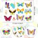 Qpout 12 PCS Kids Butterfly Temporary Face Tattoos - Party Gift for Girls, Women - Birthday Decoration, Body Art Sticker - Buy Online on GoSupps.com