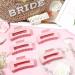 Xunyee 8 Pcs Bridesmaid Hair Clips - Large Matte Bridal Rectangular Claw Clips for Wedding - Pink Bachelorette Party Decor & Styling Accessories - Buy Online on GoSupps.com