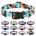 Mihqy dog collar adjustable soft & comfort dog collar Bohemian flowers geometric trunk design for small medium and large dogs (geometry l) l (neck circumference 38-63 cm width 2.5 cm) geometry