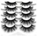 AUNUT 5 Pairs False Eyelashes Pack - 3D Faux Mink Long Thick Volume Dramatic Fake Lashes - Buy Online on GoSupps.com