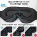 Hautton 3D Contoured Sleep Eye Mask for Men and Women - Adjustable Strap, Light Blocking, Memory Foam - Black - Buy Online on GoSupps.com