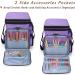 YARWO Knitting Yarn Bag - Portable Crochet Storage Tote for Needles and Yarn - Purple - Buy Online on GoSupps.com