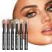 G n rique Set of 6 Waterproof Glitter Eyeshadow Sticks Glitter Eyeshadow Makeup Pens Easy-to-Use Eye Brightener Sticks for Women