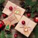 Aruiteng Christmas Gift Tags 50Pcs 10 Styles Brown Kraft Paper Gift Tags Small Xmas Present Labels Hanging Tags for DIY Christmas Wrapping Paper and Present Craft Decoration AruitengTR057 - Buy Online on GoSupps.com