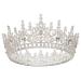 AW BRIDAL Wedding Crowns for Women Bridal Tiara for Girls Rhinestone Queen Crown Crystal Princess Crown for Wedding Tiara for Brides (Silver)