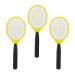 3 x electrical fly swatter without chemical fabrics fly slower against flying mosquitoes & mosquitoes Fly Swatter yellow yellow yellow 3 Pack