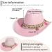 Gossifan Pink Western Cowboy Cowgirl Fedora Hat with Y-Tassel - Medium | Unisex Style - Buy Online on GoSupps.com