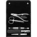 ZWILLING Manicure set 5-piece for nail care and pedicure made of cowhide with snap fastener black 5-piece Incl. nail scissors single