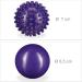 Relaxdays Unisex Massage Ball Set - Smooth & Knobbed Water-Filled Fascia Balls for Self-Massage - 6.5 & 7 cm - Purple Violet - Buy Online on GoSupps.com