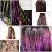 VEGCOO Hair Extensions Rainbow Colored Hair Tinsel Kit 20 Colors with Tools Glitter Synthetic Straight Hair Extensions Party Highlights Hair Accessories for Kids Girls Women - Buy Online on GoSupps.com