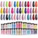 Artdone Dipping Powder Nail Set for Nail Art 42 Colors Acrylic Nail Without Lamp Cure Natural Dry Nail Glitter Long Lasting Nail Art Decoration 42jars