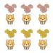 Set of 24 Glitter Squirrel Cupcake Toppers Animal Themed Baby Shower Dessert Decor Birthday Party Decorations Supplies