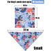 Aring Pet Dog Bandana | Cotton Flower Neckerchief for Small & Large Dogs & Cats - Blue Flower Design - Buy Online on GoSupps.com