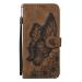 Miagon Wallet Case for Huawei Y6 2019 Flip PU Leather Case with Card Slots and Stand Feature Retro Butterfly Design Protective Cover Brown Huawei Y6 2019 Brown