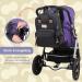 Ruvalino Baby Diaper Backpack - Multifunctional Baby Bag with Portable Changing Pad Pacifier Holder & Stroller Straps - Stylish Black for Moms & Dads - Buy Online on GoSupps.com
