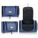 MIRASON Hanging Toiletry Bag for Men - Waterproof PVC Leather Dopp Kit with Metal Hook - Blue - Buy Online on GoSupps.com