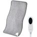 JKMAX Heating Pad for Back Pain Relief with Auto Shut-Off,10 Heat Settings, Grey Heating Pads for Cramps with LED Controller, Moist and Dry Heat Therapy for Neck, Shoulder, Machine-Washable,12" x 24" Grey 12x24 Inch
