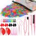 3028-part elastic hair strap set 3000 pieces of mini hair straps with organizer box soft little girl-haired rubber colorful baby rubber set with hair tail tools hair tie