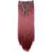 CAISHA by PRETTYSHOP XXL 20 Clip In Hair Extensions Burgundy Red - Set of 8 Synthetic Fiber Pieces | Straight Hairpiece CES112 - Buy Online on GoSupps.com