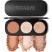 FOCALLURE Blush and Highlighter Palette,3 in 1 Makeup Powder Palette,Cruelty-Free Matte Blush,Shimmer Illuminator Highlighters for a Glowing Look,#02
