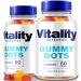NutraRize (Pack of 2 Vitality Gummy Dots All Natural 500MG Supplement for Overall Wellness Official Reviews (120 Gummies)