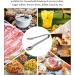 Premium Stainless Steel Long Kitchen Tweezers - Versatile Precision Toothed Tips for Cooking - Buy Online on GoSupps.com