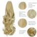 Parxitn 40cm Ponytail Extension - Clip-in Synthetic Claw Hair in Dark Blonde & Bleaching Blonde - 16 Inch Braid - Buy Online on GoSupps.com