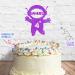 Cakeshop Cake Decoration Pack | Astronaut Spaceman Premium Double Sided Glitter Card Cake Topper Sign & 25g Party Pack of Cake Sugar Sprinkles | Custom Name & Age Cake Decoration (Purple) Non-Prime Glitter Card: Purple - Buy Online on GoSupps.com