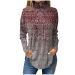 Odoy-fan women casual tops casual sweatshirt ladies blouse business loose long t shirt long arm overthrown round collar tunic sweater sweaters sweaters elegant blouse xxl