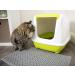 Petlinks Purr-FECT Paws Rubber Litter Mat for Cats & Kittens - Easy to Clean - Medium Gray - Buy Online on GoSupps.com