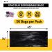 Haulmark Industrials 42-45 Gallon Black Trash Bags - 50 Count Bulk Pack | Heavy Duty 3 MIL Contractor Garbage Bags | Made in USA - Buy Online on GoSupps.com