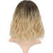 FAELBATY Ombre Blonde Wave Wig with Bangs - Synthetic Cosplay Bob Wig for Women - Buy Online on GoSupps.com