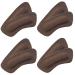 Comfort Heel Pads for Shoes Leather Heel Cushions for Heel Pain Relief Blister Prevention High Heel Comfort Pads for Women Men Heel Protectors and Liners (4 Pairs Leather Dark Brown)
